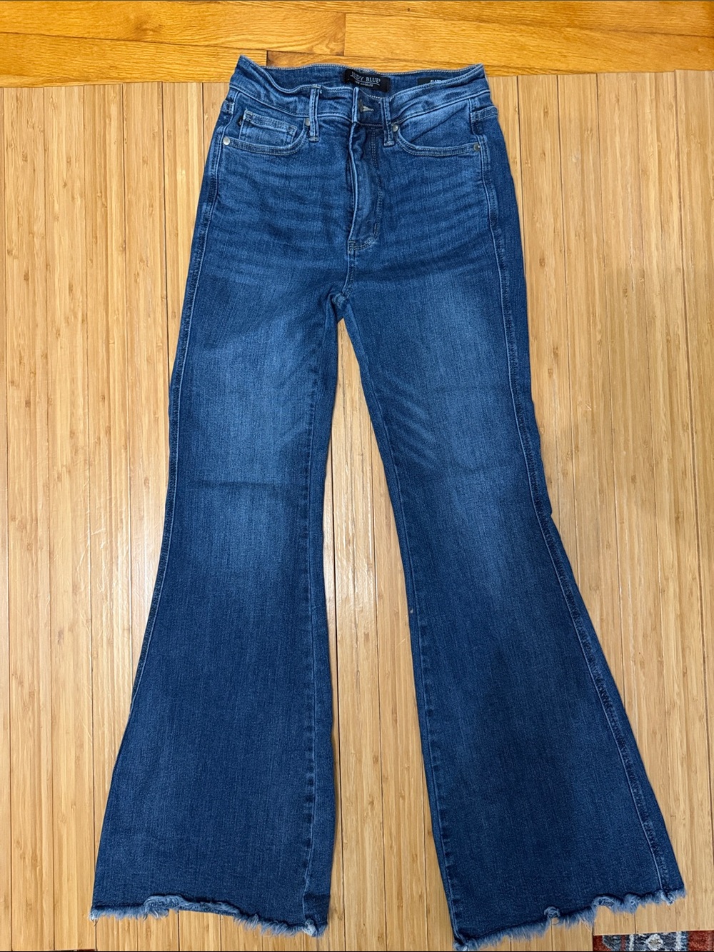 Judy Blue Dark Blue Wide Flare Jeans